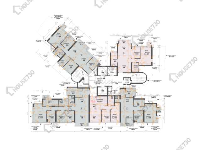 香島 平面圖 香島 1座 18樓 樓層平面圖 - House730