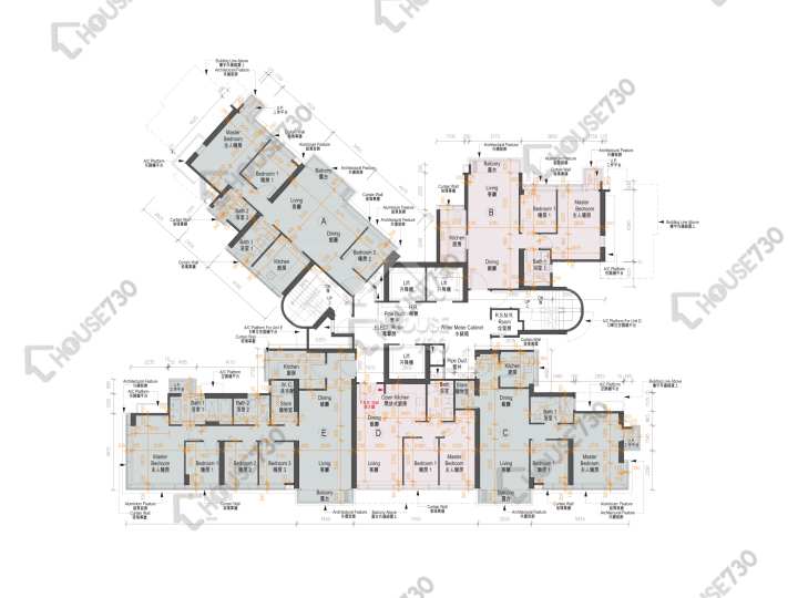香島 平面圖 香島 1座 18樓 樓層平面圖 - House730