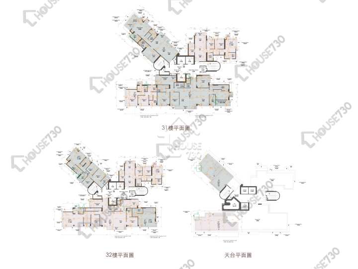 香島 平面圖 香島 1座 31-32樓 樓層平面圖 - House730