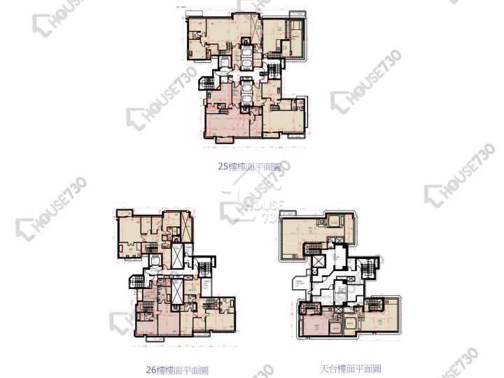 天鑄 平面圖 天鑄 2期 3座 25樓 樓層平面圖 - House730