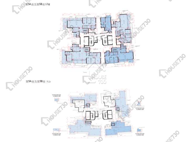 峻巒 平面圖 峻巒 1B期 Park Yoho Venezia 5A座 17樓 樓層平面圖 - House730