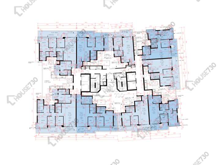 峻巒 平面圖 峻巒 1B期 Park Yoho Venezia 5A座 2樓 樓層平面圖 - House730