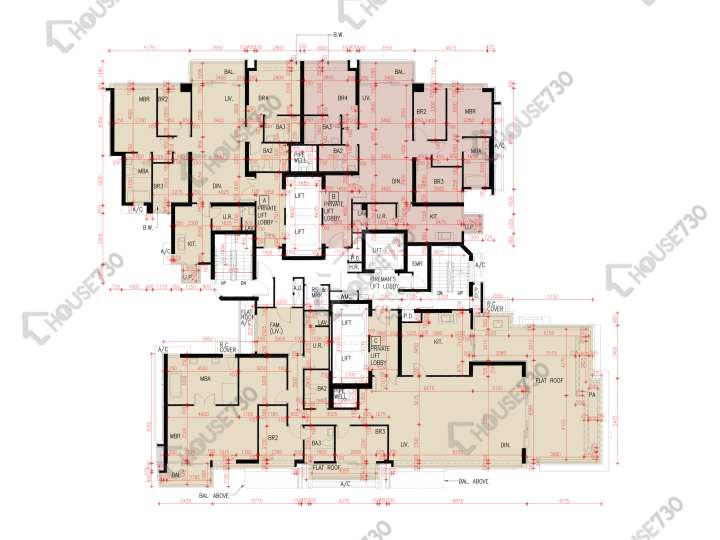 天鑄 平面圖 天鑄 2期 5座 23樓 樓層平面圖 - House730