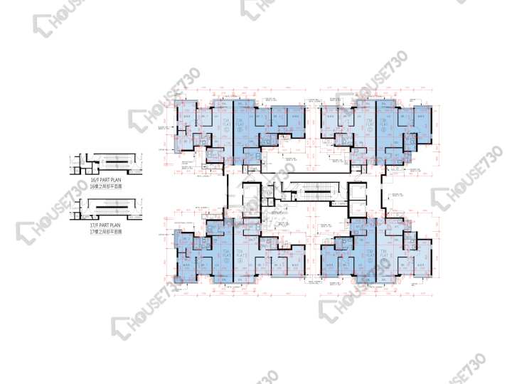 峻巒 平面圖 峻巒 1B期 Park Yoho Venezia 3A座 3,5-12,15-16,17樓 樓層平面圖 - House730