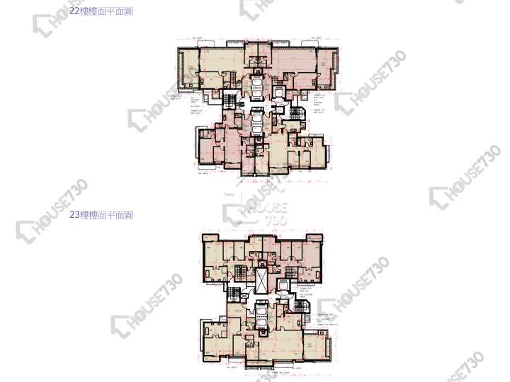 天鑄 平面圖 天鑄 2期 2座 22-23樓 樓層平面圖 - House730