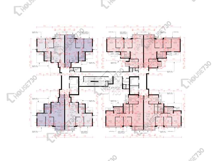 峻巒 平面圖 峻巒 2B期 Park Yoho Napoli 23A座 2-3,5-12,15-16,17樓 樓層平面圖 - House730