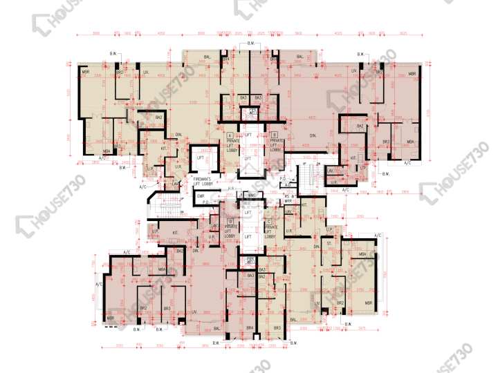 天鑄 平面圖 天鑄 2期 3座 6-12,15-20,21樓 樓層平面圖 - House730