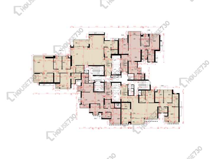 天鑄 平面圖 天鑄 1期 6座 6-12,15-23,25樓 樓層平面圖 - House730