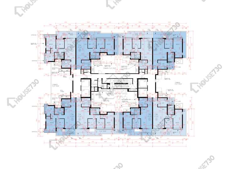 峻巒 平面圖 峻巒 1B期 Park Yoho Venezia 3A座 2樓 樓層平面圖 - House730