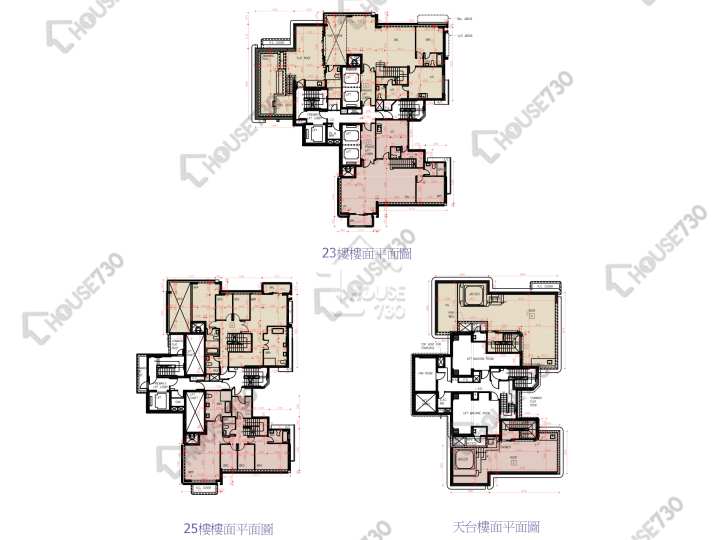 天鑄 平面圖 天鑄 2期 1座 23樓 樓層平面圖 - House730