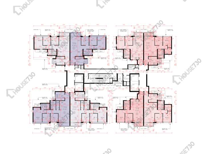 峻巒 平面圖 峻巒 2B期 Park Yoho Napoli 25A座 2-3,5-12,15,16樓 樓層平面圖 - House730