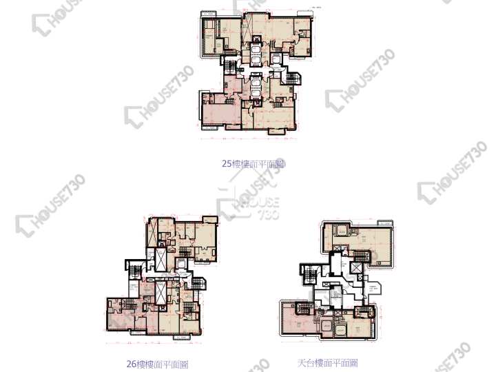 天鑄 平面圖 天鑄 2期 2座 25樓 樓層平面圖 - House730