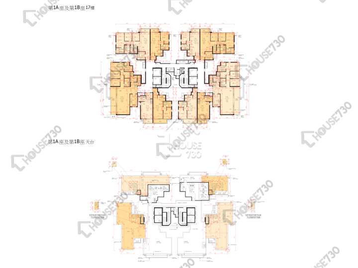 峻巒 平面圖 峻巒 1C期 Park Yoho Sicilia 1A座 17樓 樓層平面圖 - House730