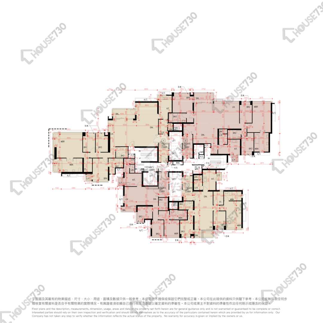 Ho Man Tin ULTIMA Upper Floor Floor Plan 2期-1座-高層/中層/低層 House730-4955374