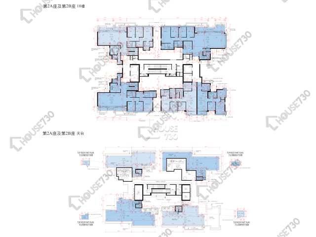 峻巒 平面圖 峻巒 1B期 Park Yoho Venezia 2A座 18樓 樓層平面圖 - House730