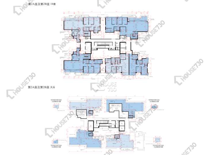 峻巒 平面圖 峻巒 1B期 Park Yoho Venezia 2A座 18樓 樓層平面圖 - House730