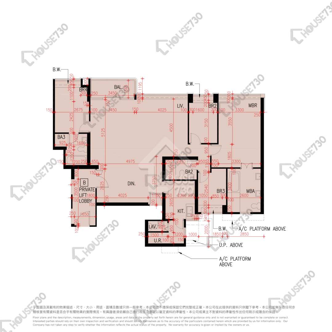 Ho Man Tin ULTIMA Lower Floor Unit Floor Plan 2期-3座-低層-B室 House730-4955350