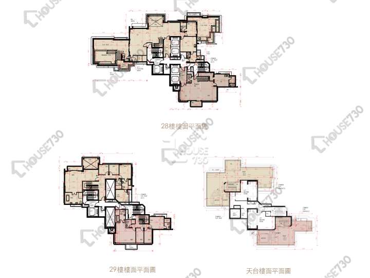 天鑄 平面圖 天鑄 1期 6座 28樓 樓層平面圖 - House730