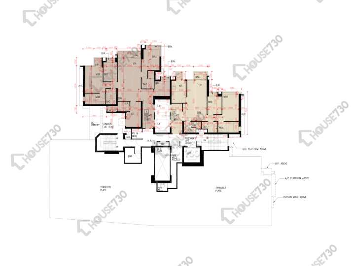 天鑄 平面圖 天鑄 1期 8座 5樓 樓層平面圖 - House730