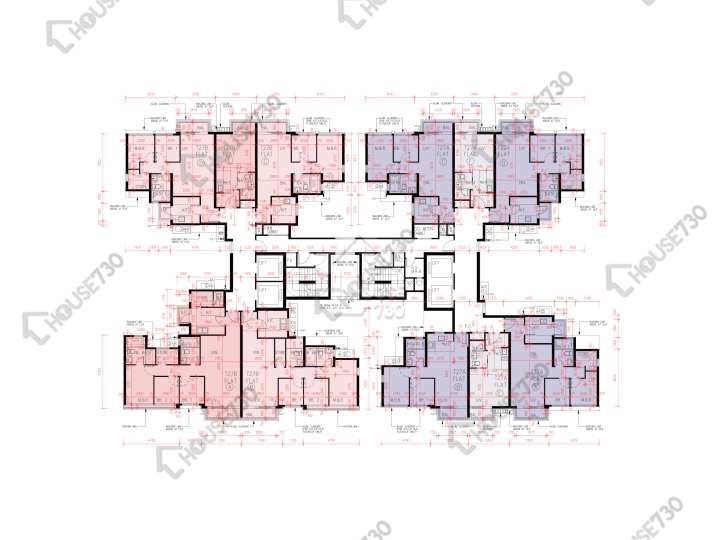 峻巒 平面圖 峻巒 2B期 Park Yoho Napoli 27A座 2-3,5-11,12樓 樓層平面圖 - House730