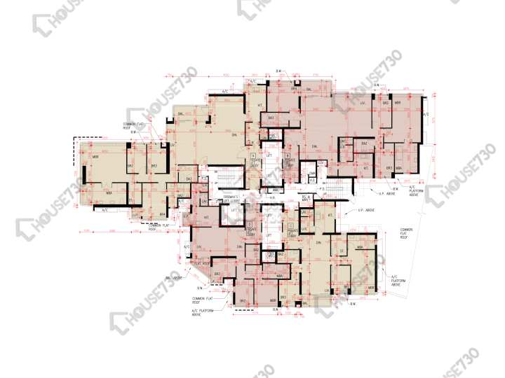 天鑄 平面圖 天鑄 2期 1座 5樓 樓層平面圖 - House730