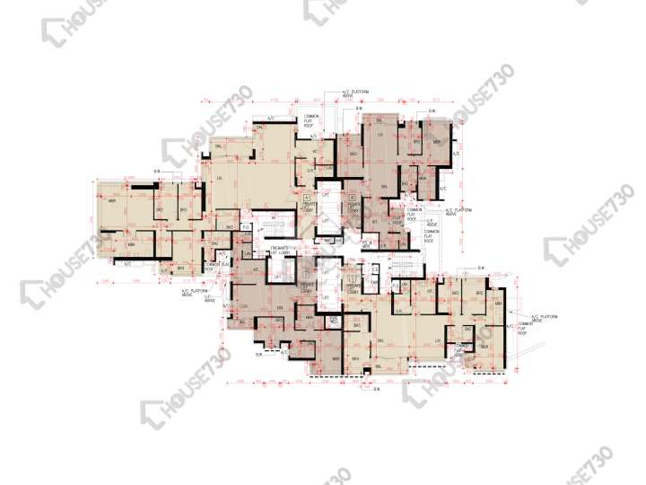 天鑄 平面圖 天鑄 1期 6座 5樓 樓層平面圖 - House730
