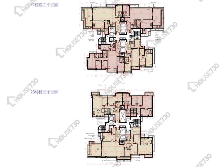 天鑄 平面圖 天鑄 2期 3座 22-23樓 樓層平面圖 - House730