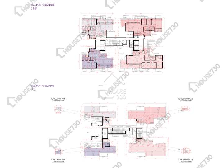 峻巒 平面圖 峻巒 2B期 Park Yoho Napoli 23A座 19樓 樓層平面圖 - House730