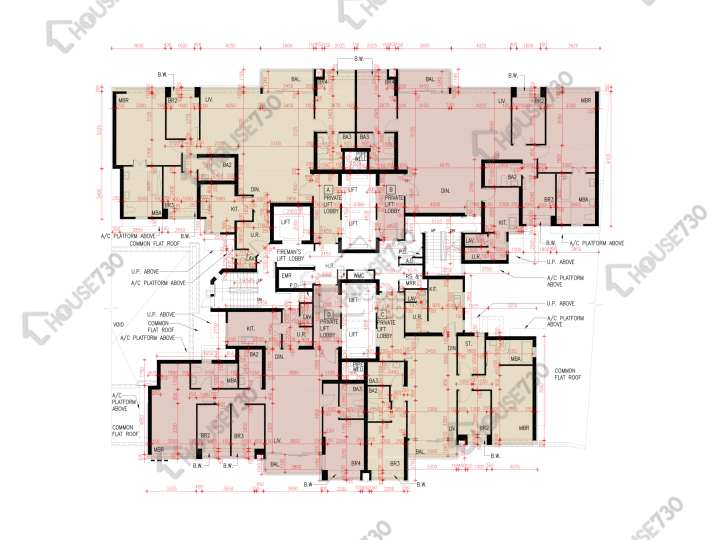 天鑄 平面圖 天鑄 2期 3座 5樓 樓層平面圖 - House730