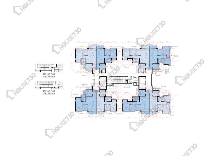 峻巒 平面圖 峻巒 1B期 Park Yoho Venezia 2A座 3,5-12,15-16,17樓 樓層平面圖 - House730
