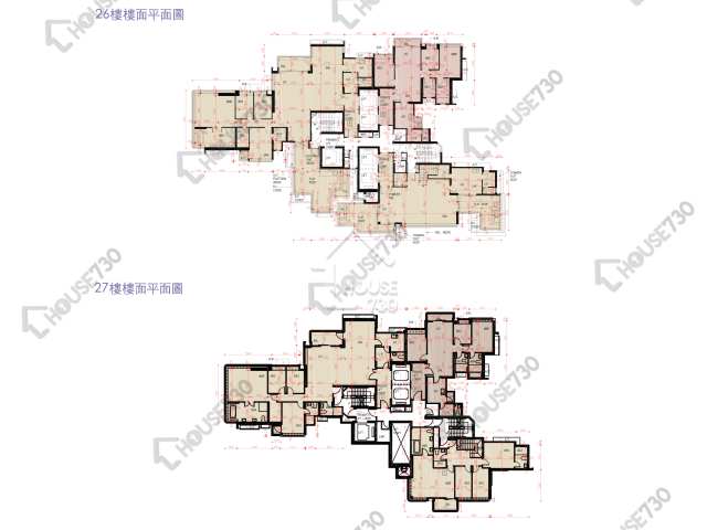 天鑄 平面圖 天鑄 1期 6座 26-27樓 樓層平面圖 - House730