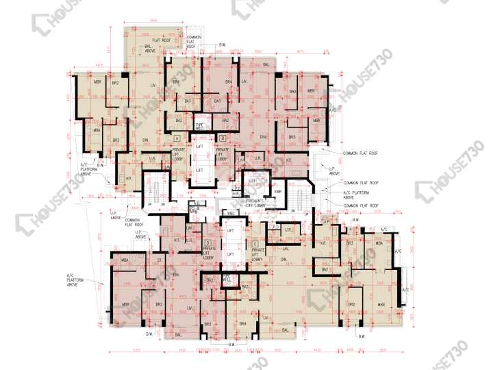 天鑄 平面圖 天鑄 2期 5座 5樓 樓層平面圖 - House730