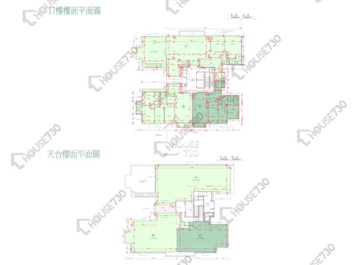 海日灣 平面圖 海日灣 Court D 1座 17樓 樓層平面圖 - House730