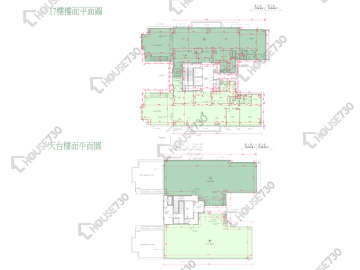 海日灣 平面圖 海日灣 Court A 1座 17樓 樓層平面圖 - House730