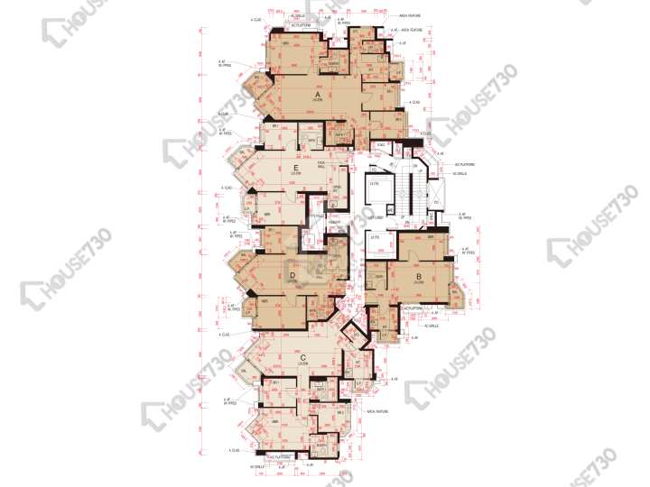 維港頌 平面圖 維港頌 6座 9-12,15-16,17樓 樓層平面圖 - House730