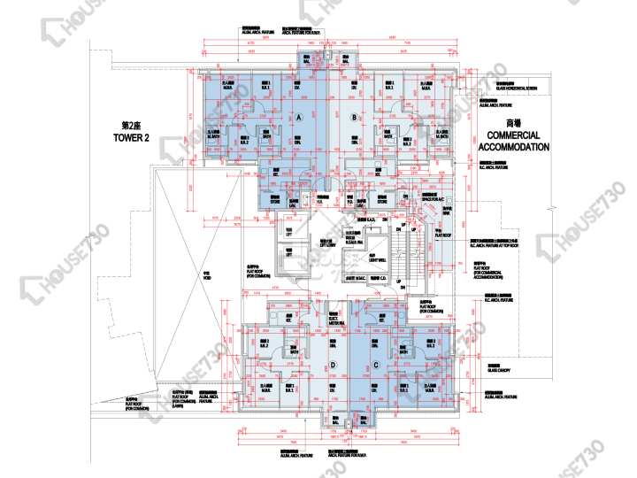 Capri 平面圖 Capri 3座 1樓 樓層平面圖 - House730
