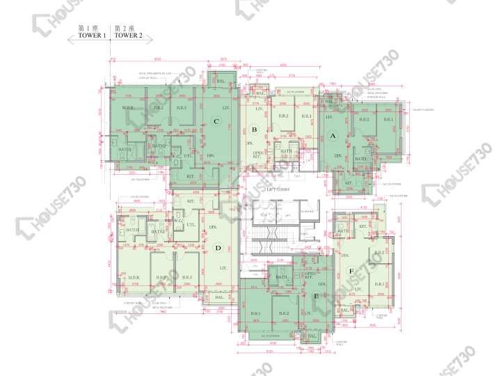 海日灣 平面圖 海日灣 Court C 2座 11樓 樓層平面圖 - House730