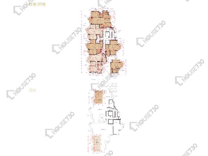 維港頌 平面圖 維港頌 6座 31-33,35-36,37樓 樓層平面圖 - House730