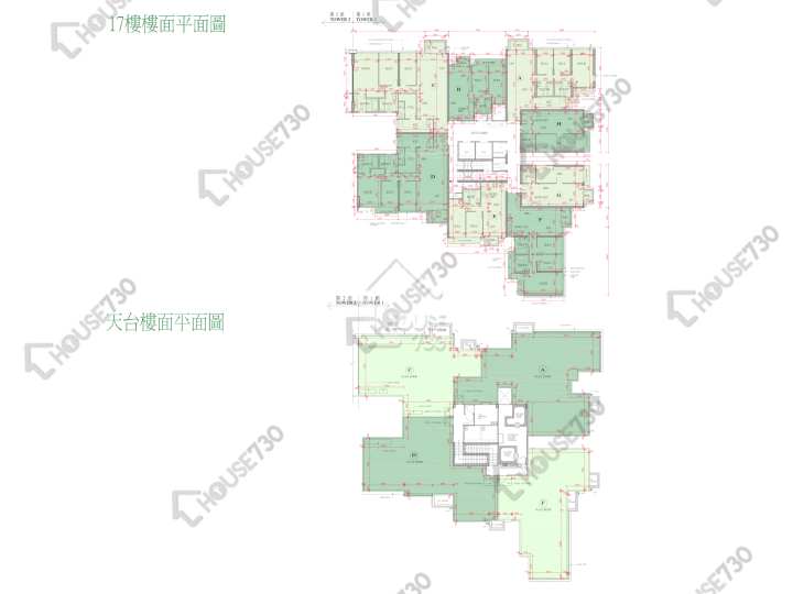 海日灣 平面圖 海日灣 Court B 1座 17樓 樓層平面圖 - House730