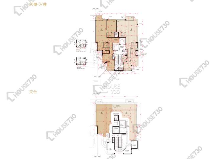 維港頌 平面圖 維港頌 5座 28-33,35-36,37樓 樓層平面圖 - House730