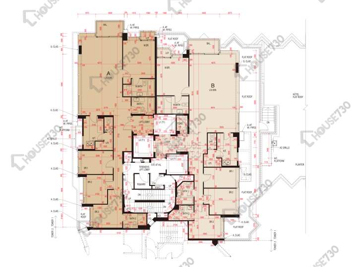 維港頌 平面圖 維港頌 1座 7樓 樓層平面圖 - House730