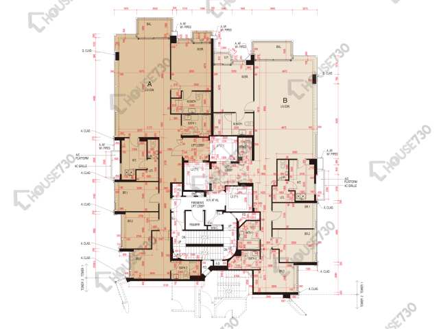 維港頌 平面圖 維港頌 1座 17-23,25樓 樓層平面圖 - House730