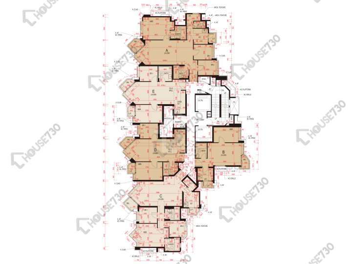 維港頌 平面圖 維港頌 6座 18-23,25,26樓 樓層平面圖 - House730