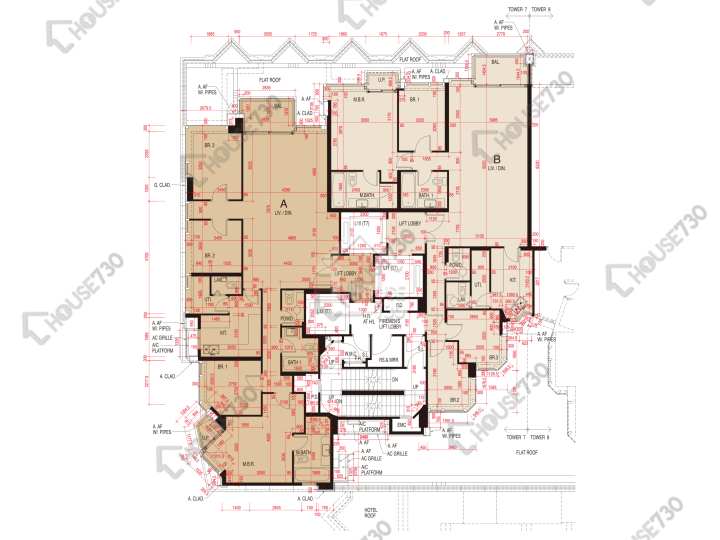 維港頌 平面圖 維港頌 7座 7樓 樓層平面圖 - House730