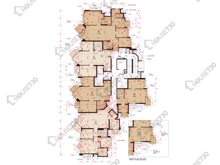 維港頌 平面圖 維港頌 6座 27-30樓 樓層平面圖 - House730