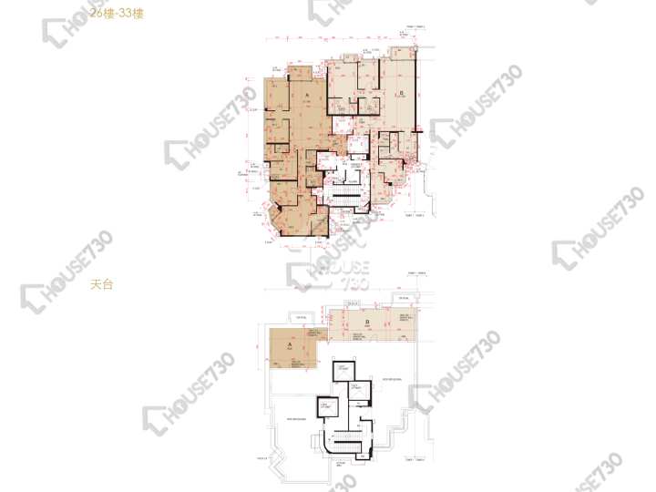 維港頌 平面圖 維港頌 7座 26-33樓 樓層平面圖 - House730
