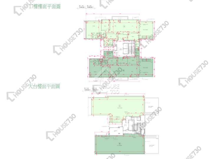 海日灣 平面圖 海日灣 Court A 2座 17樓 樓層平面圖 - House730