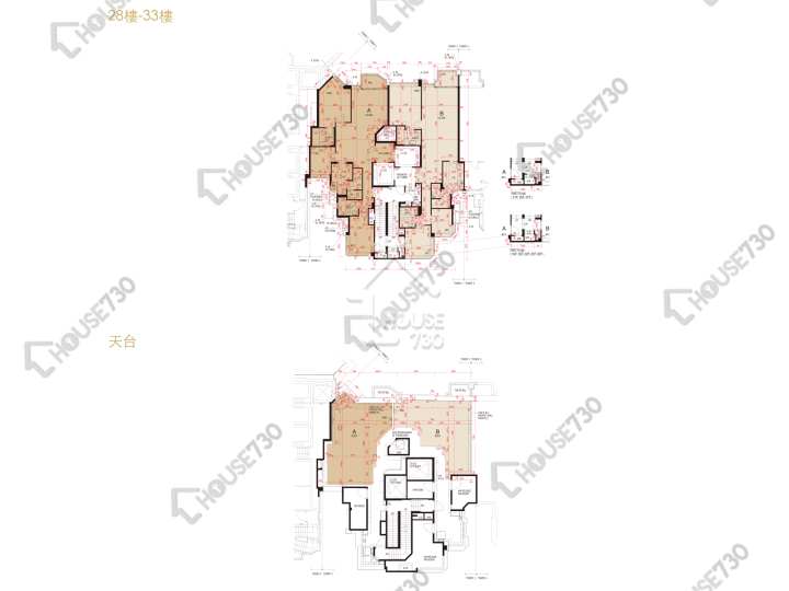 維港頌 平面圖 維港頌 3座 28-33,35-36,37樓 樓層平面圖 - House730