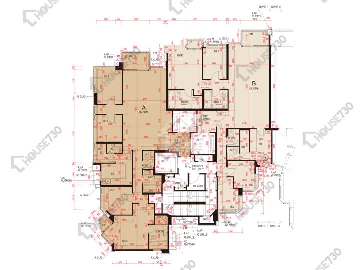維港頌 平面圖 維港頌 7座 8-12,15,16樓 樓層平面圖 - House730