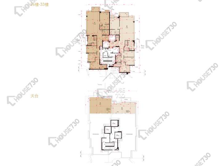 維港頌 平面圖 維港頌 1座 26-33樓 樓層平面圖 - House730